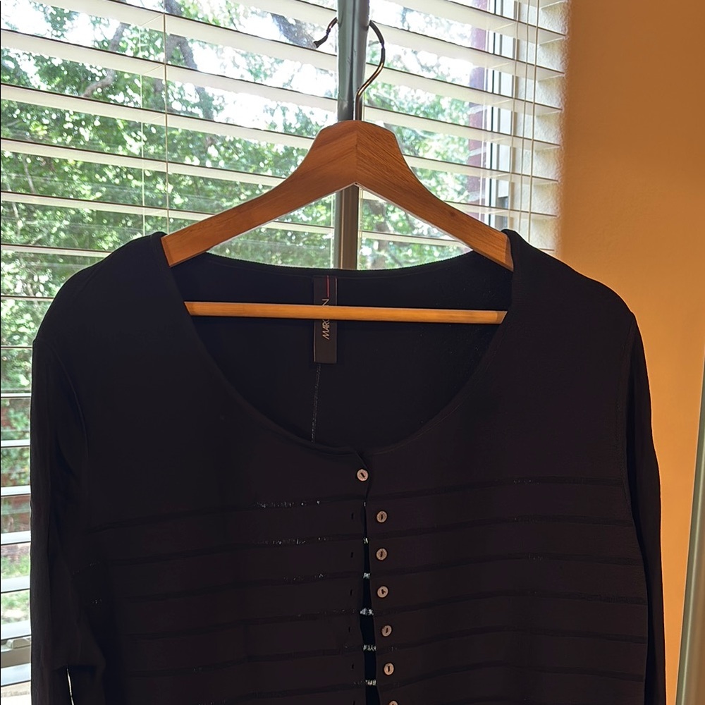 Marc Cain Midnight Black Button-Up Top